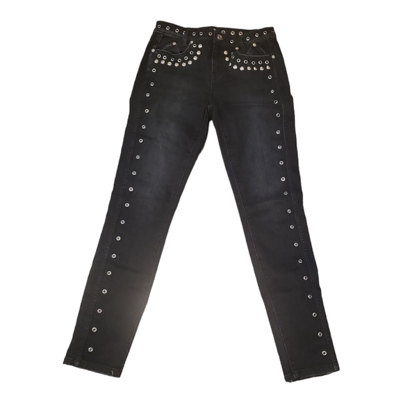 Current/Elliott High Waist 7 Pocket Studded Stiletto Luminary Skinny Jeans Sz 26 - Picture 4 of 14